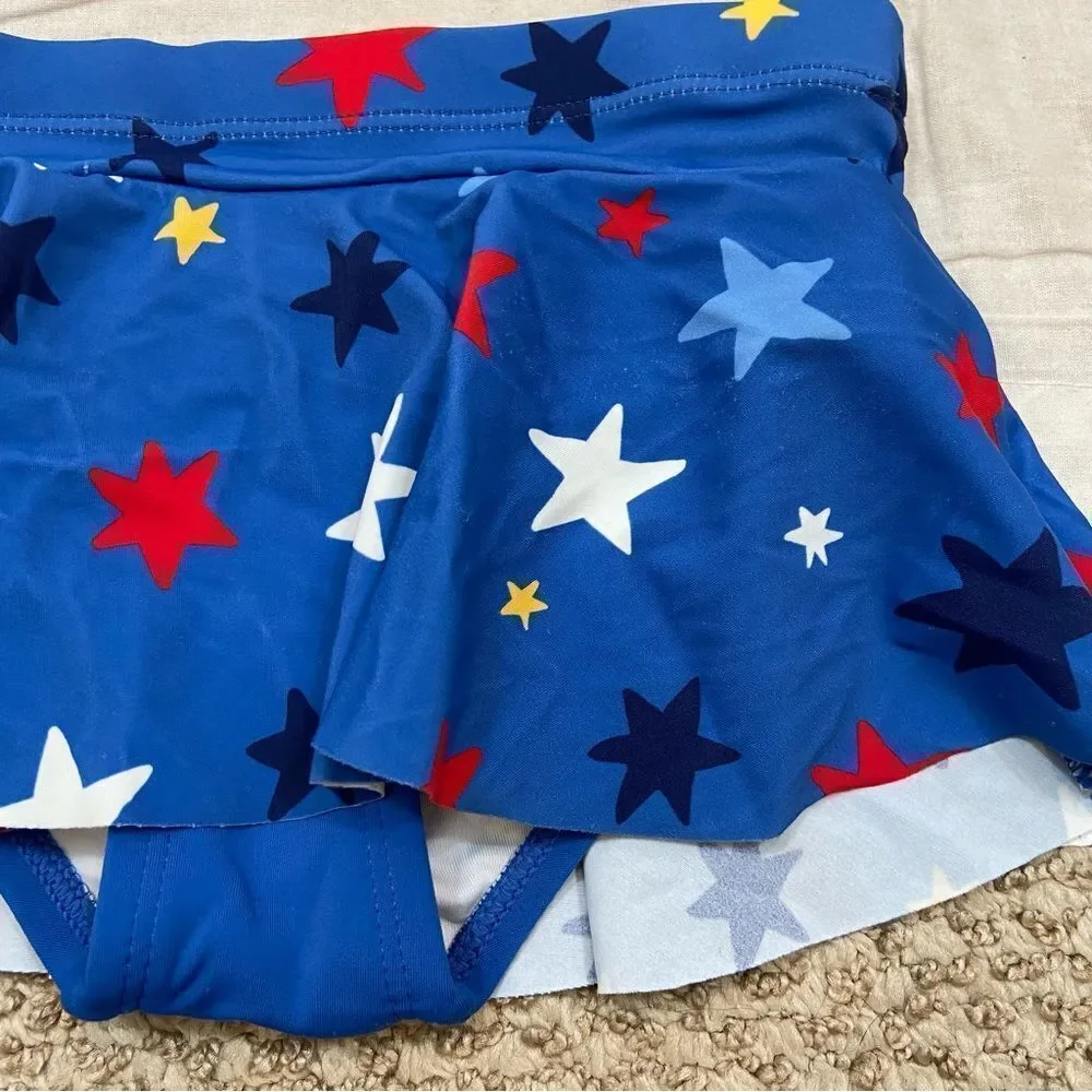 Hanna Andersson Girl Blue Star Print Swim Skort‎ Size 100 or 5